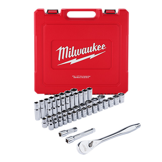 Milwaukee Electric Tool 48-22-9010 1/2 in. Drive SAE/Metric Ratchet and Socket