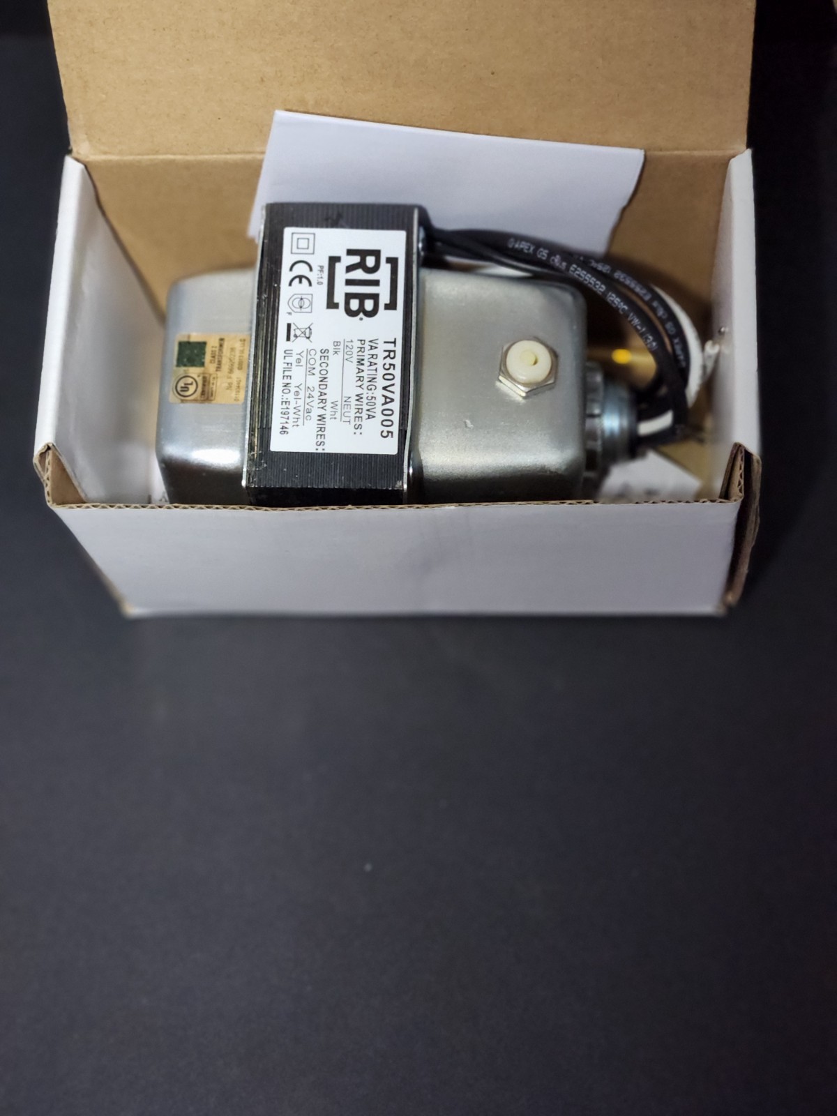 RIB TR50VA005 Control Transformer 50VA, Primary 120V, Secondary 24VAC NEW IN BOX
