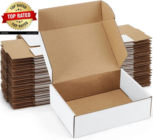 Shipping Boxes 7X5X2 Inches White Small Mailing Boxes 25 Pack Cardboard