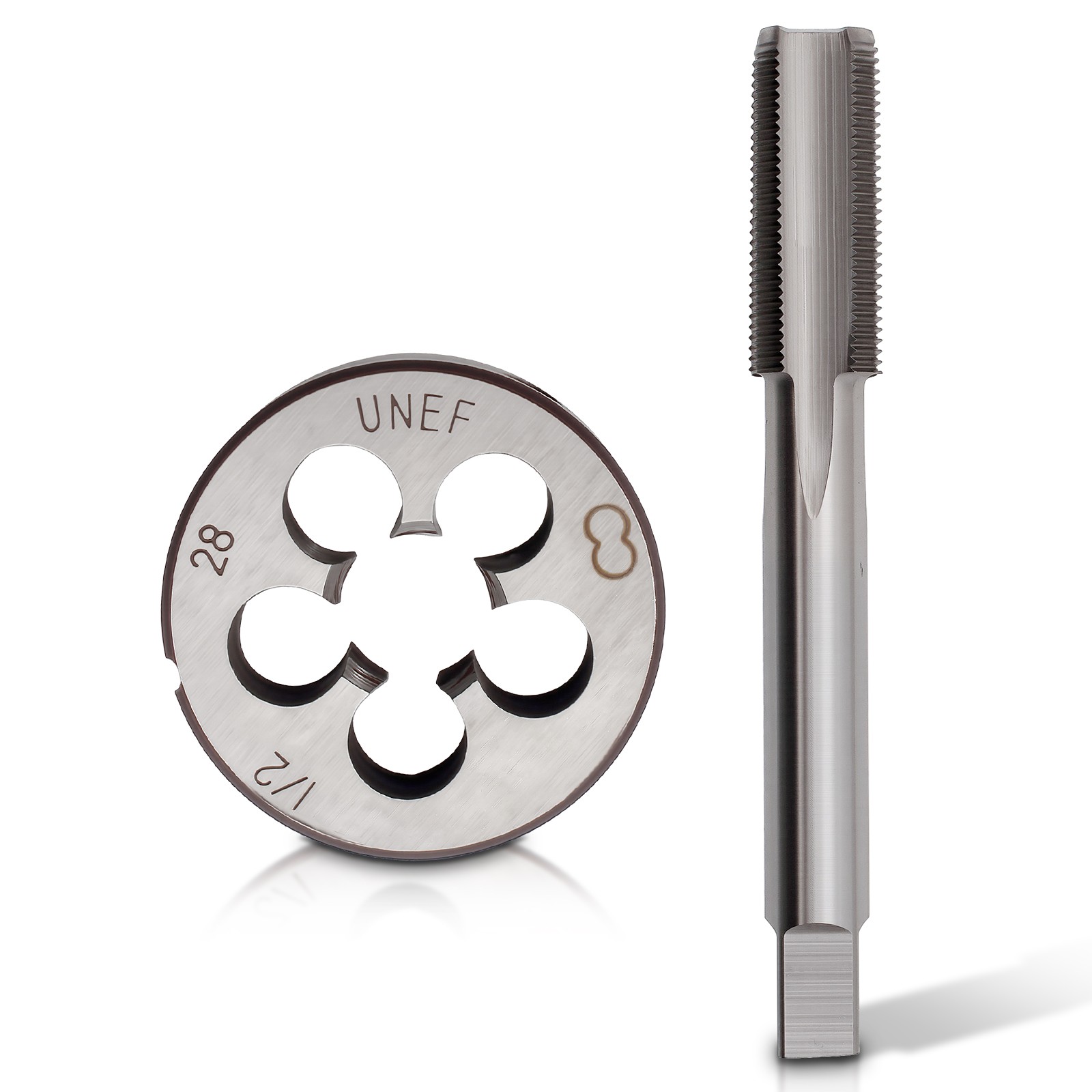 1/2-28 (1/2×28) TPI Gunsmithing Tap & Die Set UNEF HSS Right Hand Thread Tools