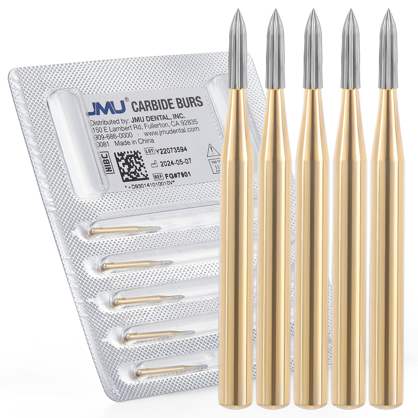 JMU Dental Orthodontic Trimming and Finishing Carbide Burs Need Egg for HP, 5PCS