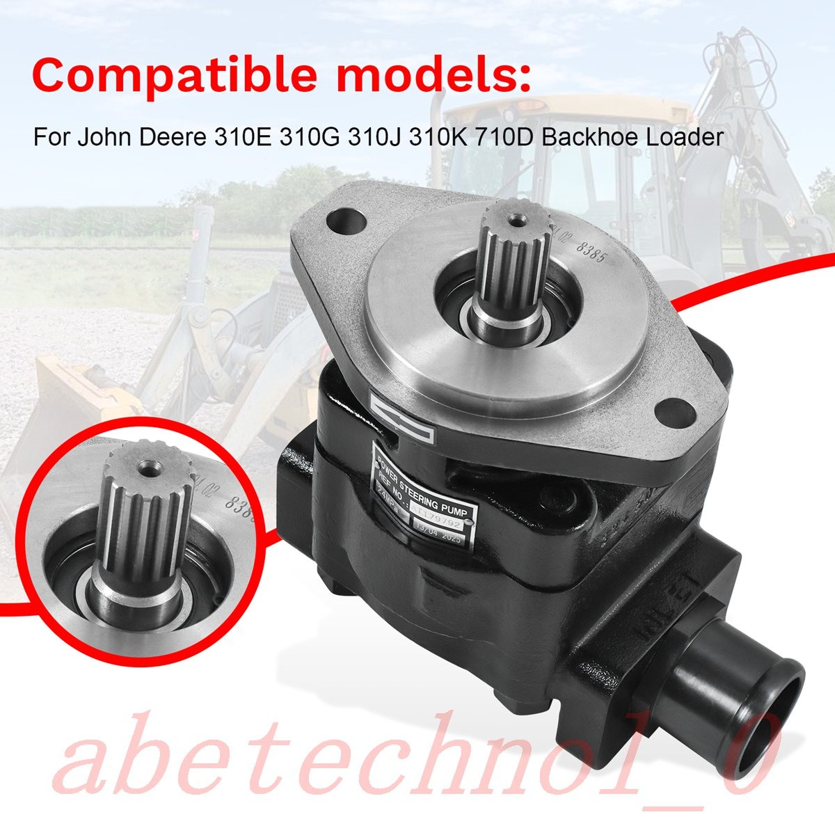 Hydraulic Pump Backhoe Loader for John Deere 210 310K 310E 310J 710D #AT179792