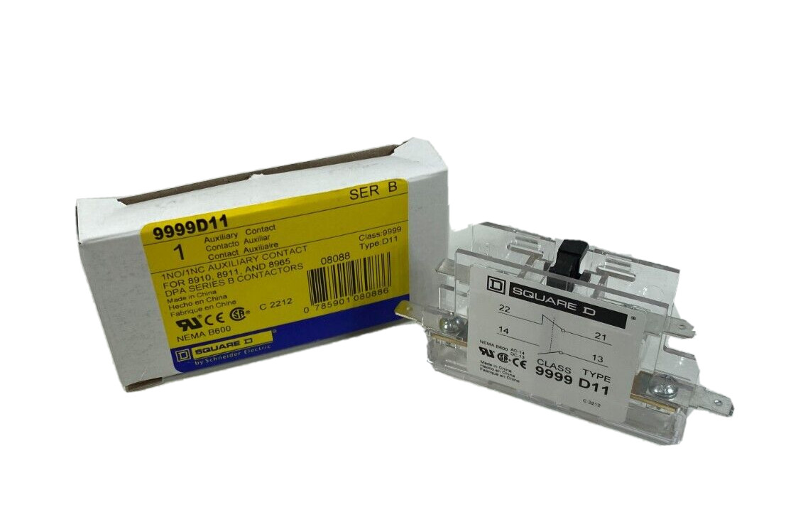 NEW SQUARE D DEFINITE PURPOSE AUXILIARY CONTACT NO & NC 9999D11