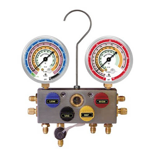 Mastercool 96203 4-Valve 3/8″ Ball Valve Aluminum Manifold