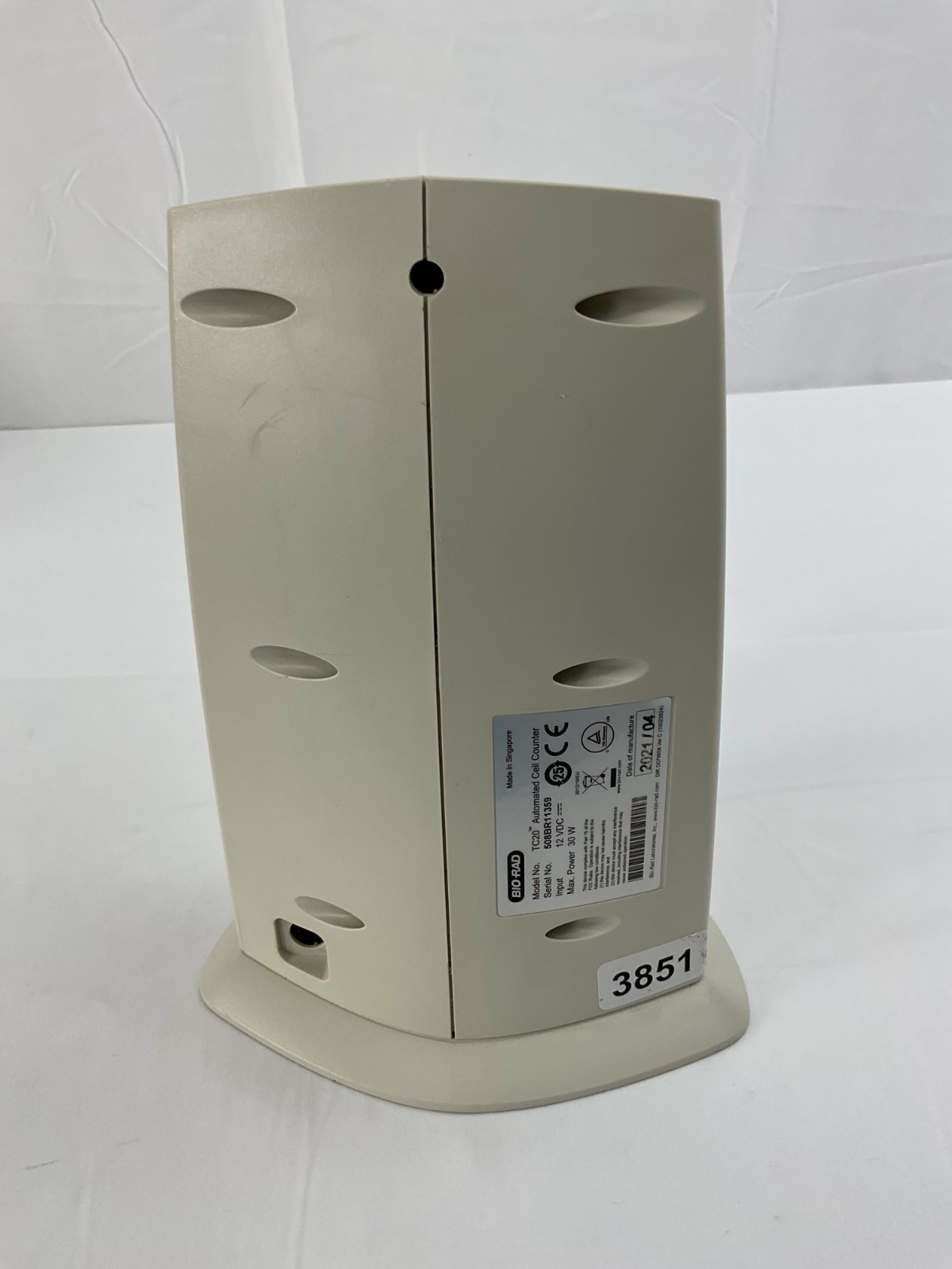 Bio-Rad TC20 Automated Cell Counter Auto-Focus Viability Analysis w/ AC Adapter