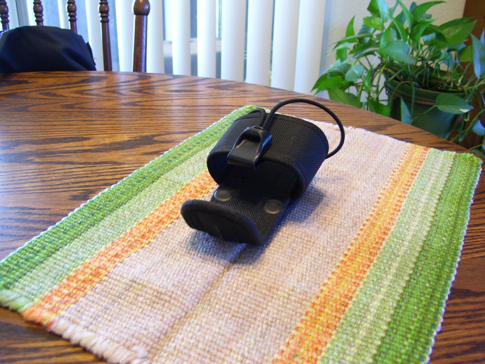 Bianchi AccuMold Black Ballistic Nylon Universal Handheld Radio Holder Holster