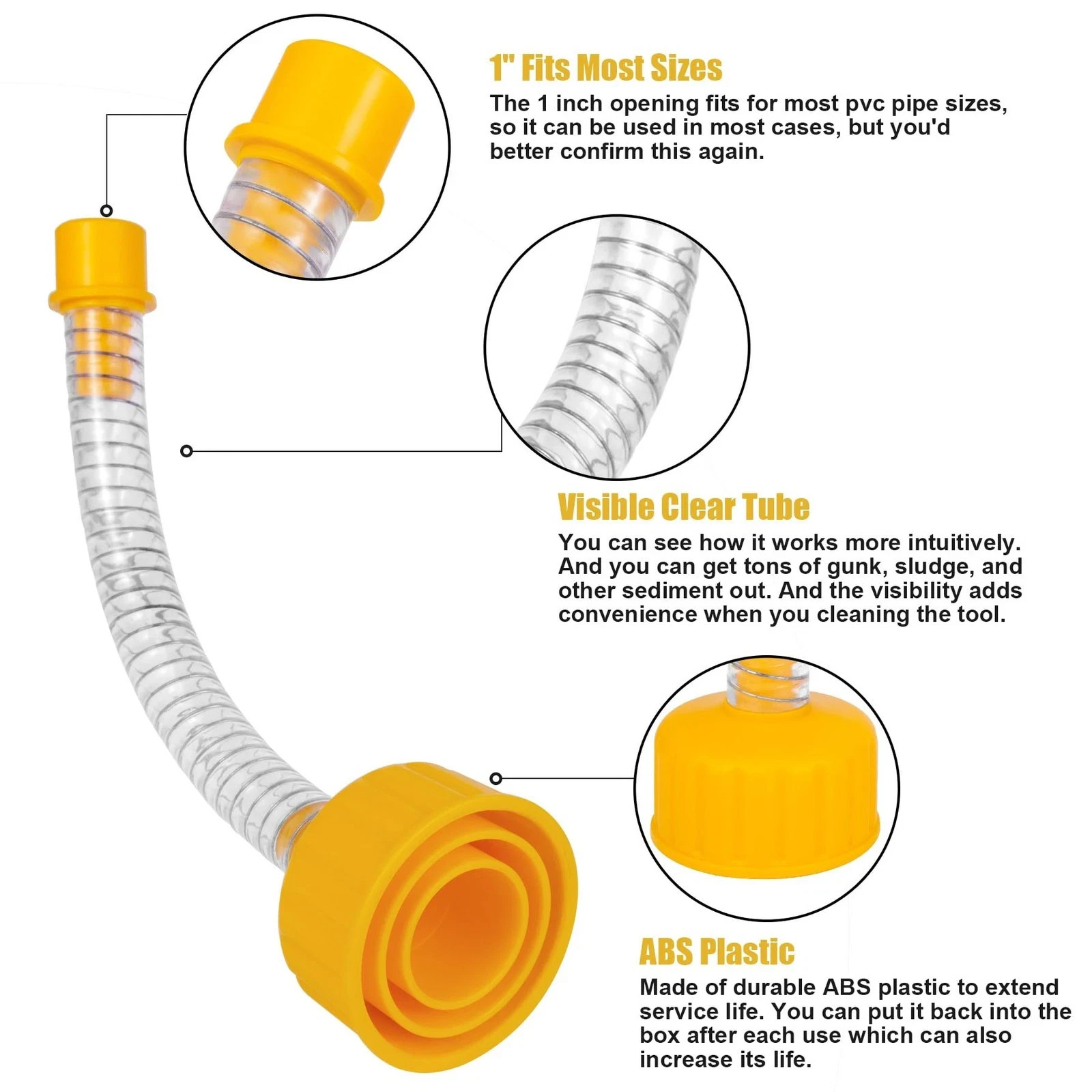 Wet Vac Attachment A/C Drain Lines Cleaner Tool, AC Drain Line Vacuum Adapter…