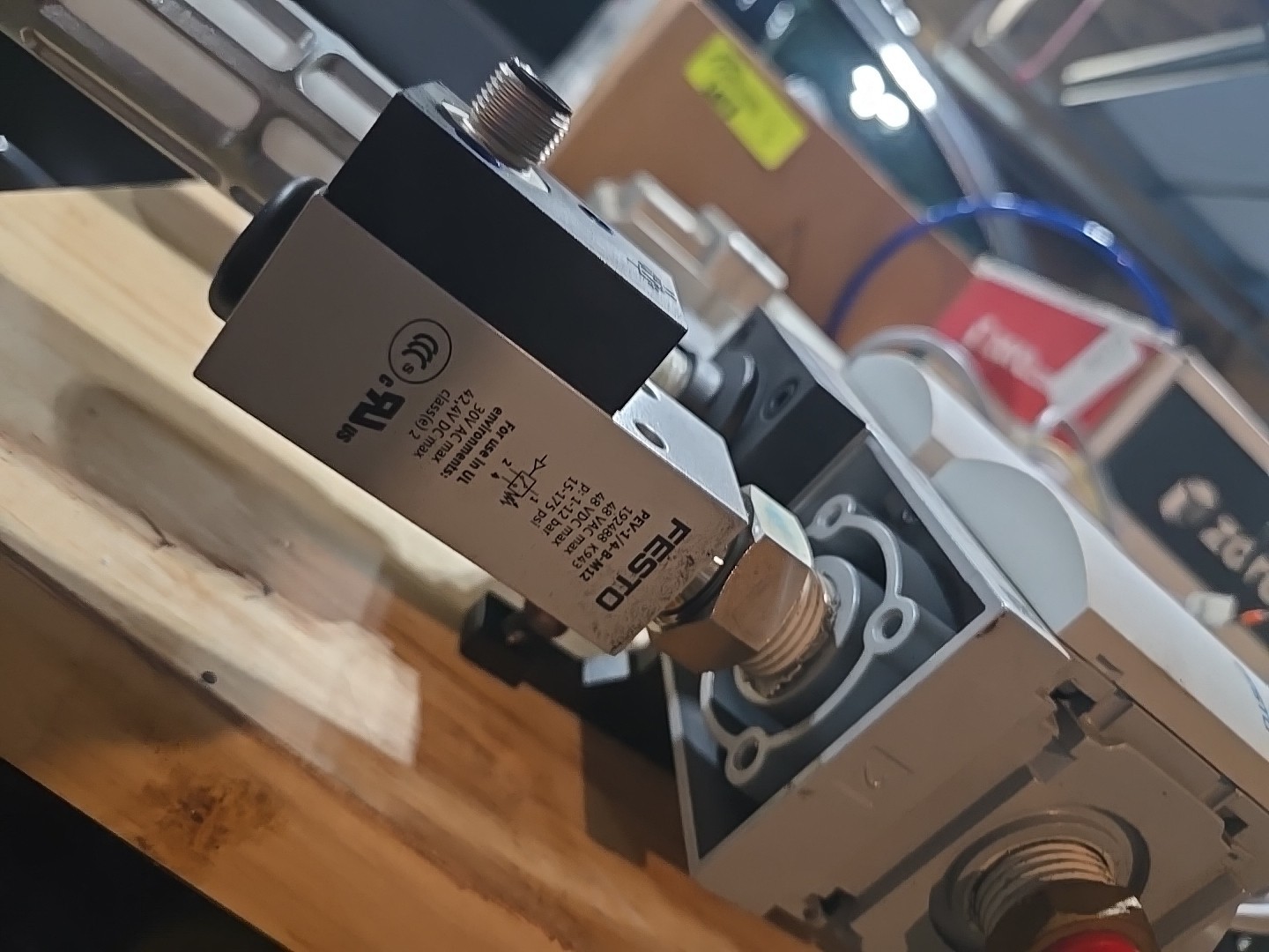 FESTO MS6N-SV-1/2-C-10V24-S ( Two Of These), MS6N-FRM-1/2-M12, PEV-1/4-B-M12