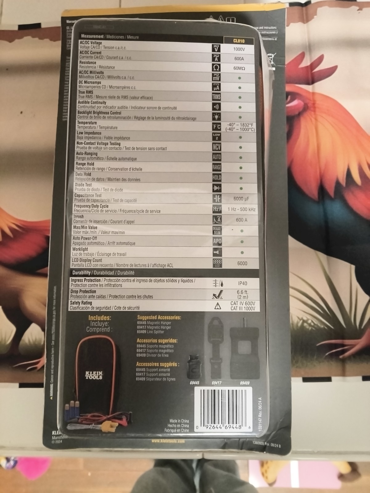Klein Tools CL390 Auto-Ranging Digital Clamp Meter (M14)
