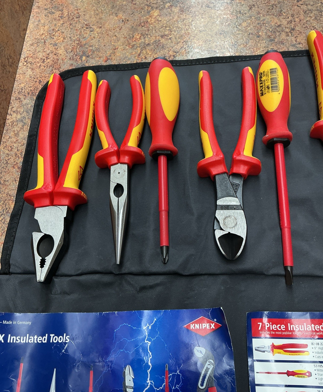 Knipex 1000-Volt Insulatted Tool Set (7-Piece) Used