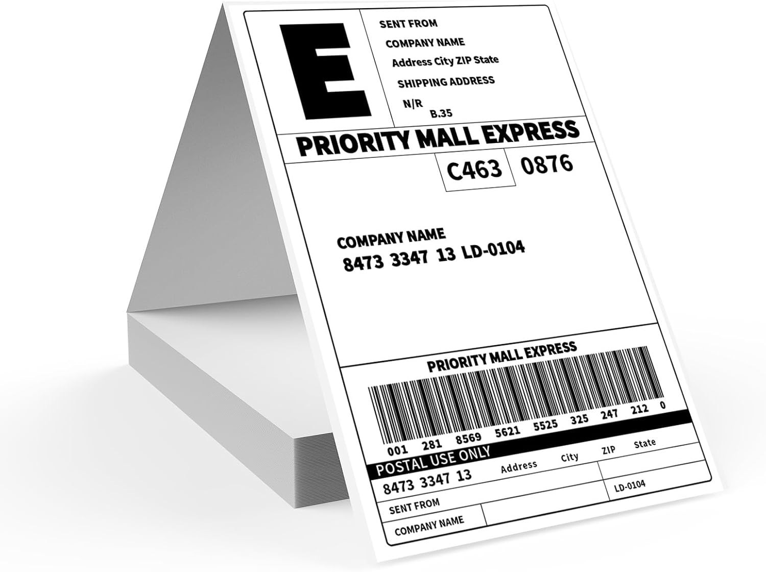 100 4×6 Thermal Labels 100/Stack, Shipping Thermal Labels 4×6 Fanfold Compati…