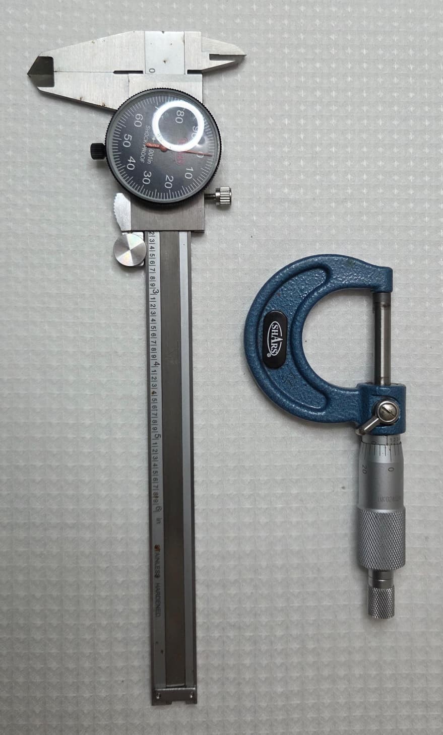 iGaging 6″ Dial Caliper & SHARS 0-1″ Outside Micrometer w/ Case Machinist Set