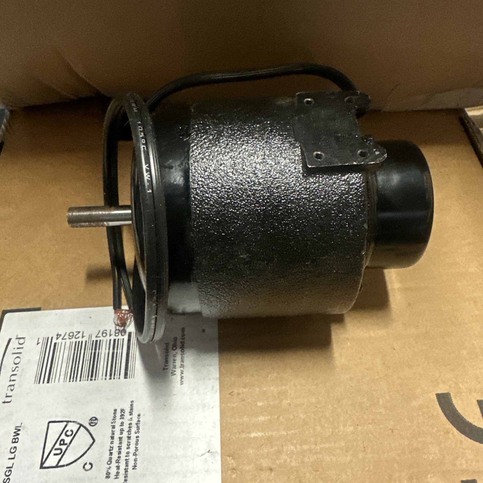EM&S ESP-OL60EM2 Unit Bearing Motor,Cast Iron,1-1/2 In. L 4M160
