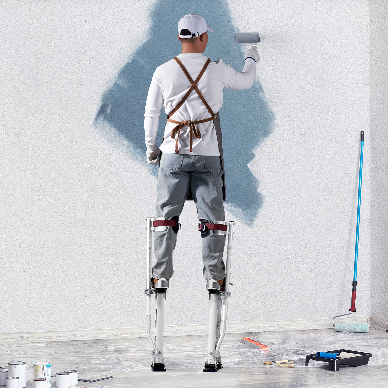 VEVOR Drywall Stilts Aluminum Tool Stilts 18”-30” Adjustable Painting Taping