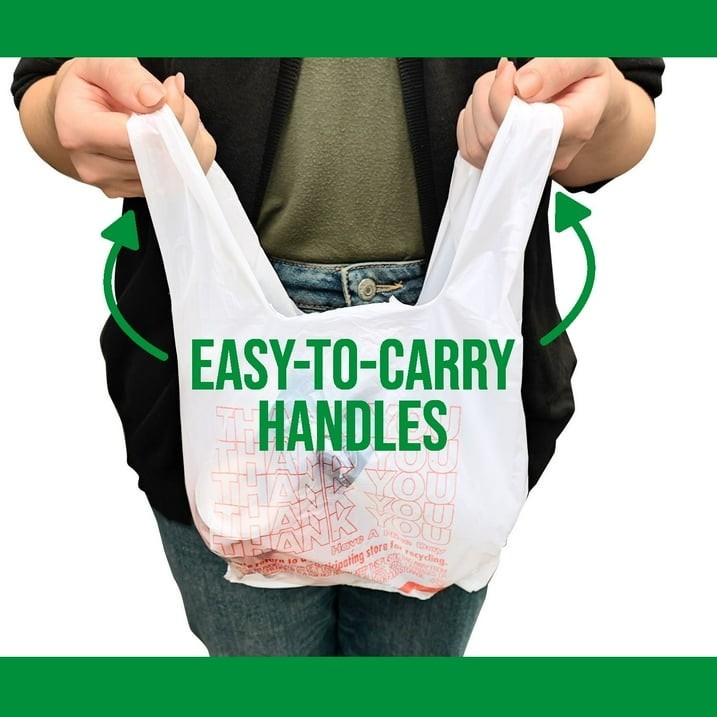 2 PACKS- Small T-Shirt Carry-Out Bags, 7″ x 5″ x 15″ (2000 ct.)