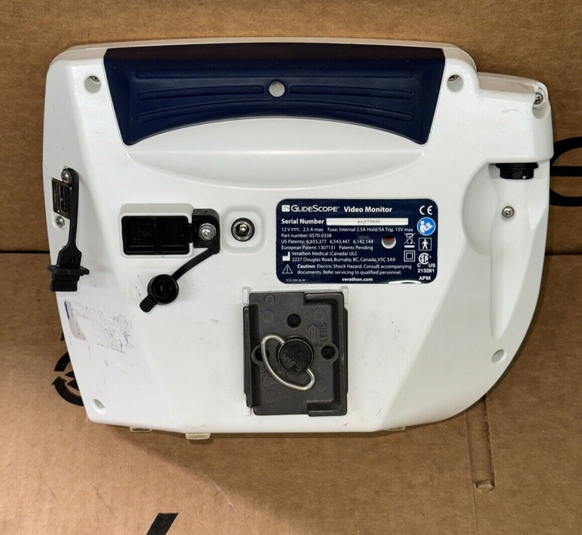 Verathon GlideScope AVL 0570-0338 Portable Video Monitor Laryngoscope