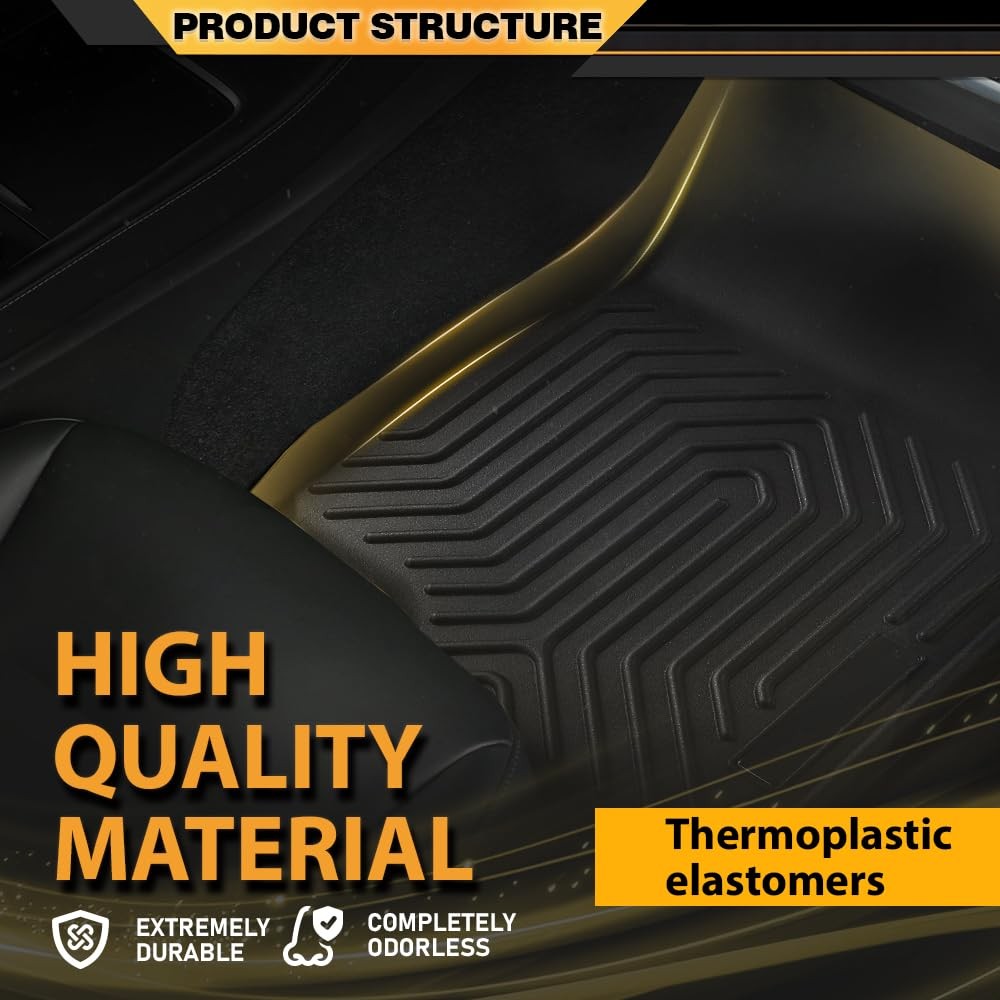 TPE Floor Mats 2PCS for Dodge Ram 1500 1994-2001 All Weather 1st Row