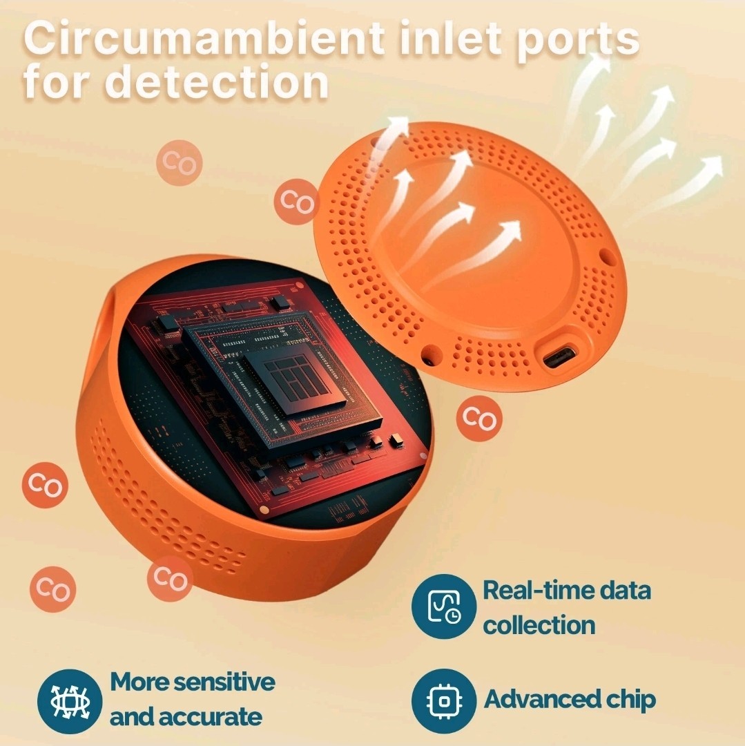 MOES Portable Carbon Monoxide Detector Temp/Humi/CO Sensor Alarm Outdoor/Indoor