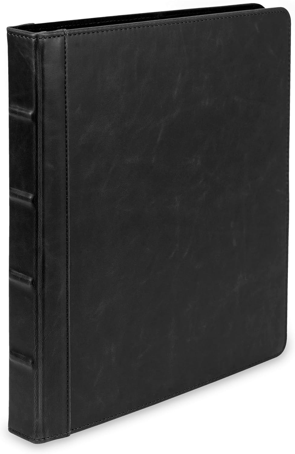 Vintage Leather 3 Ring Binder 0.5 Inch Round Ring Holds 100 Sheets, 8.5 x 11 …