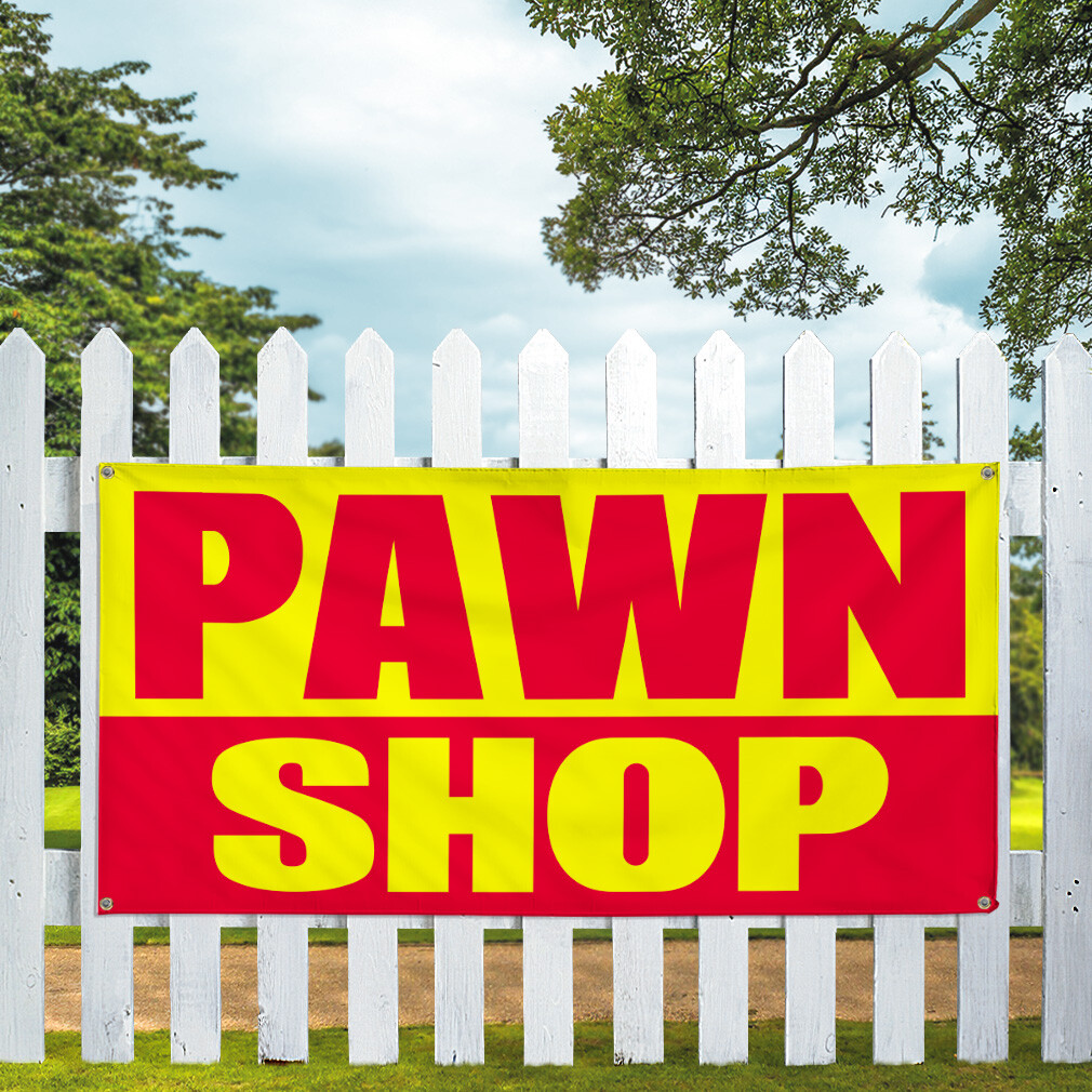 Vinyl Banner Multiple Sizes Pawn Shop Outdoor Advertising Printing A Business