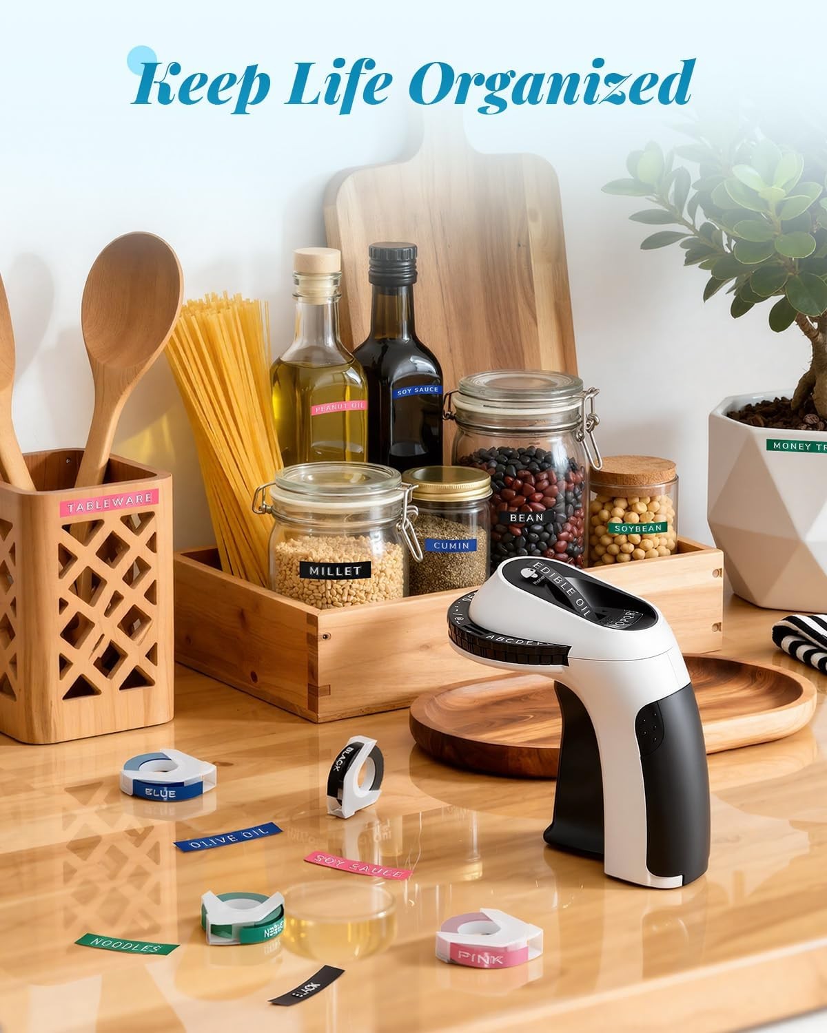 Phomemo Embossing Label Maker with 6 Label Tapes for DYMO Xpress Label Maker