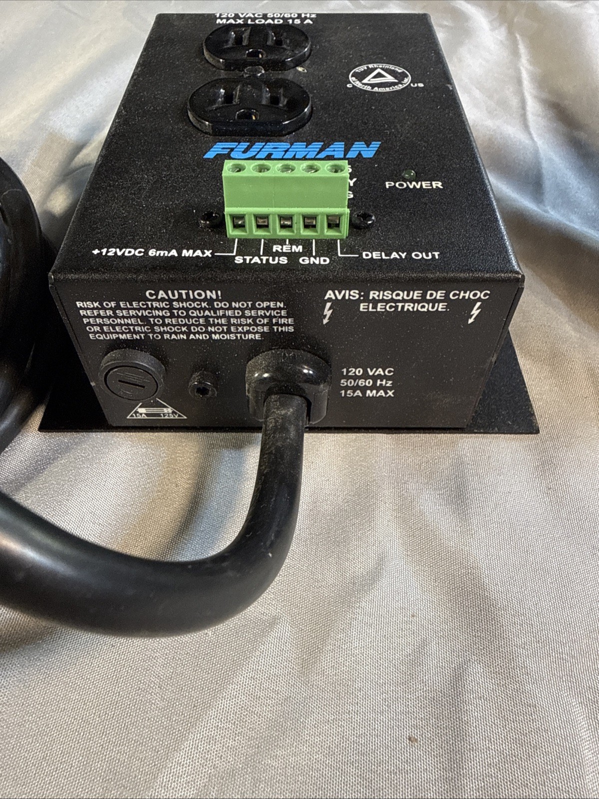 Furman Miniport 15 15 Amp AC Power Relay Mp-15 / CLASS 2 Wiring. Pre-owned GC!