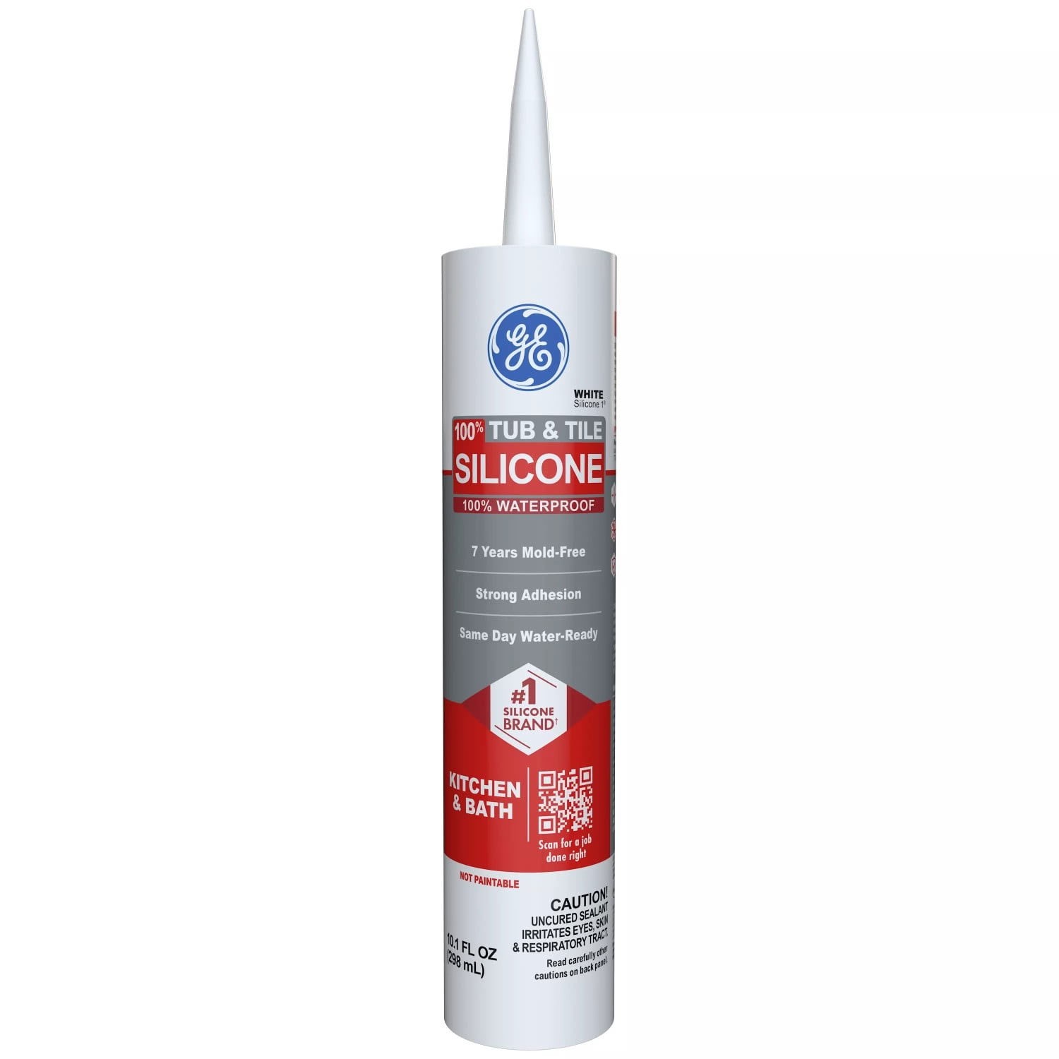 4 Pack GE Silicone 1 Tub & Tile Sealant White 10.1 fl oz Cartridge Box New