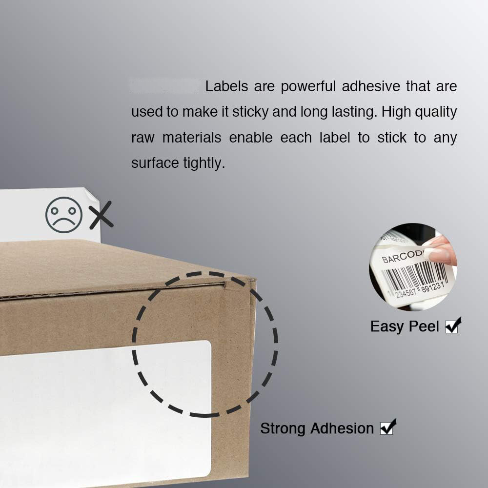 4 x 2 Direct Thermal Labels for Zebra LP 2844 GX ZP Models 750 Labels Per Roll