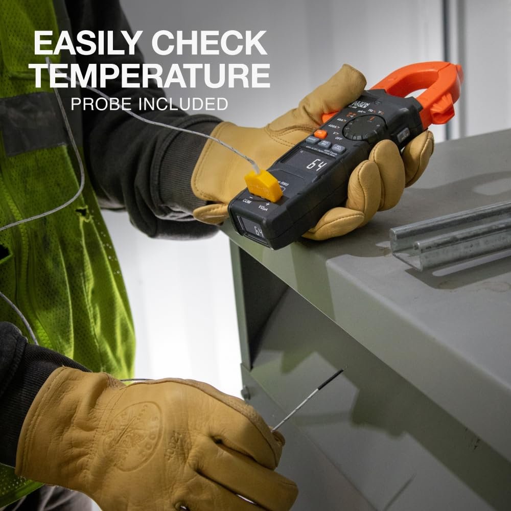 Klein Tools CL490 AC/DC Digital Clamp Meter TRMS Dual Display Auto-Ranging