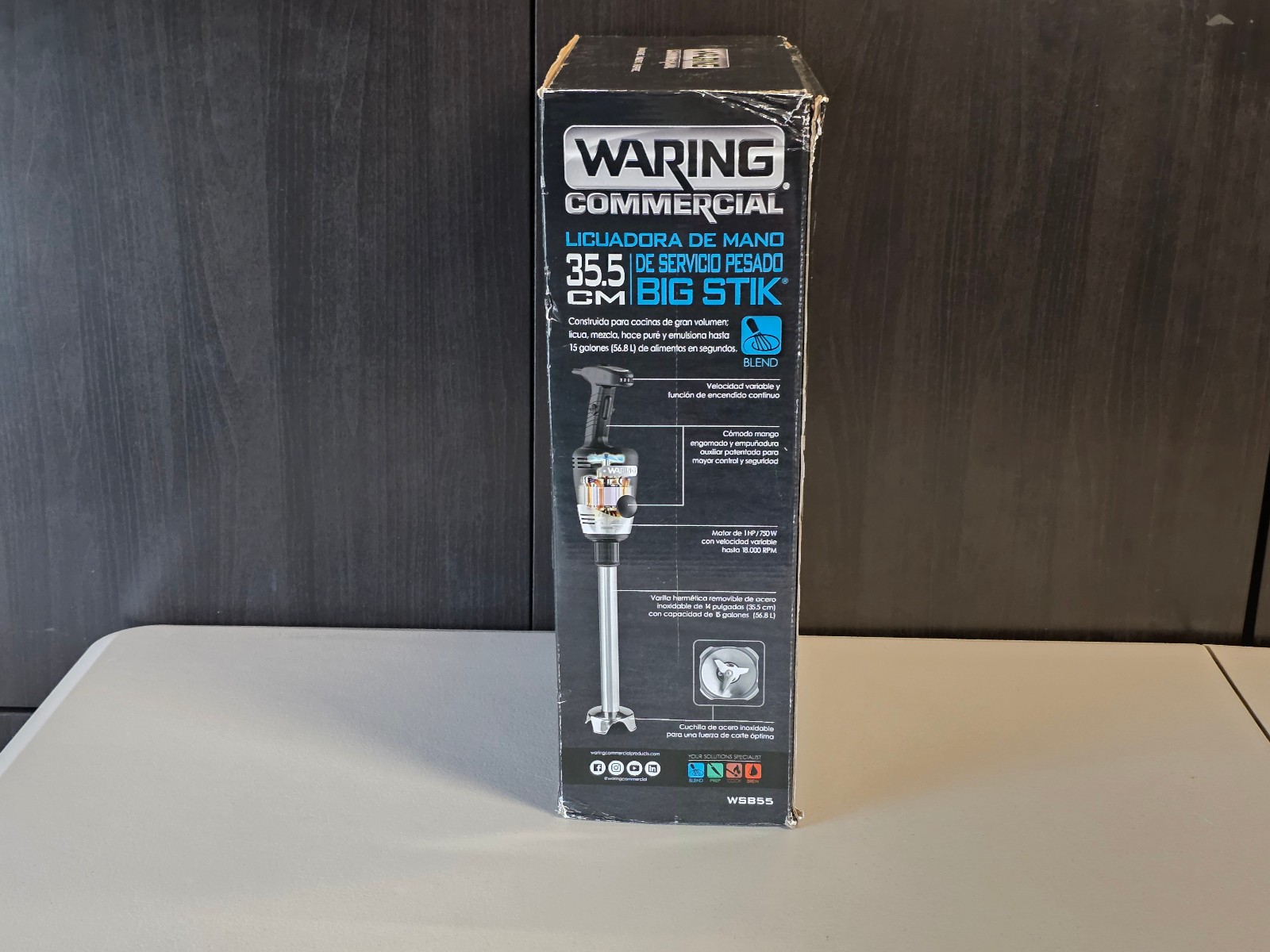 Waring Commercial 14 Inch Heavy-Duty BIG STIK Immersion Blender w/ 1HP Motor New