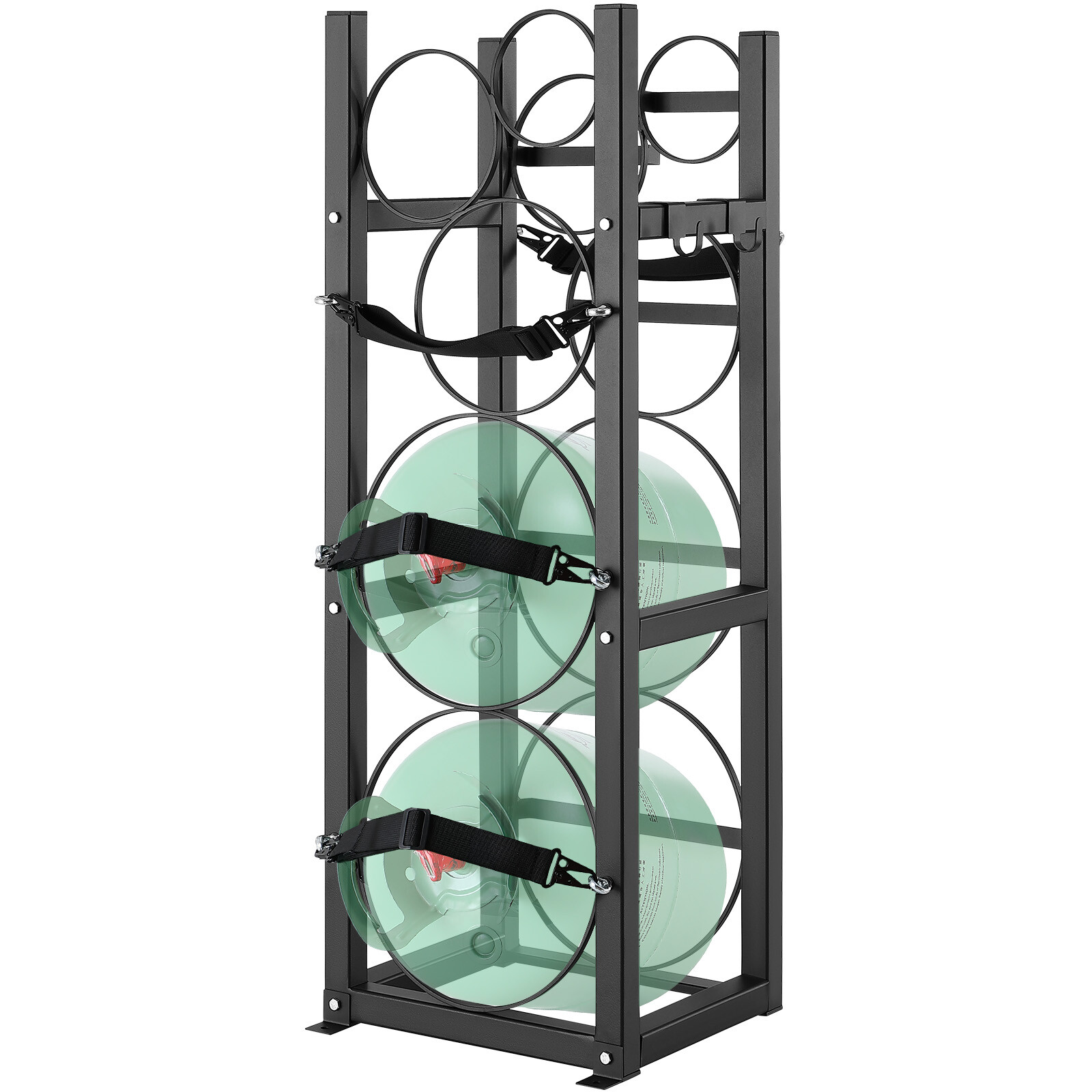 VEVOR Refrigerant Tank Rack 2 x 30lbs and 3 Small Tanks Cylinder Tank Rack