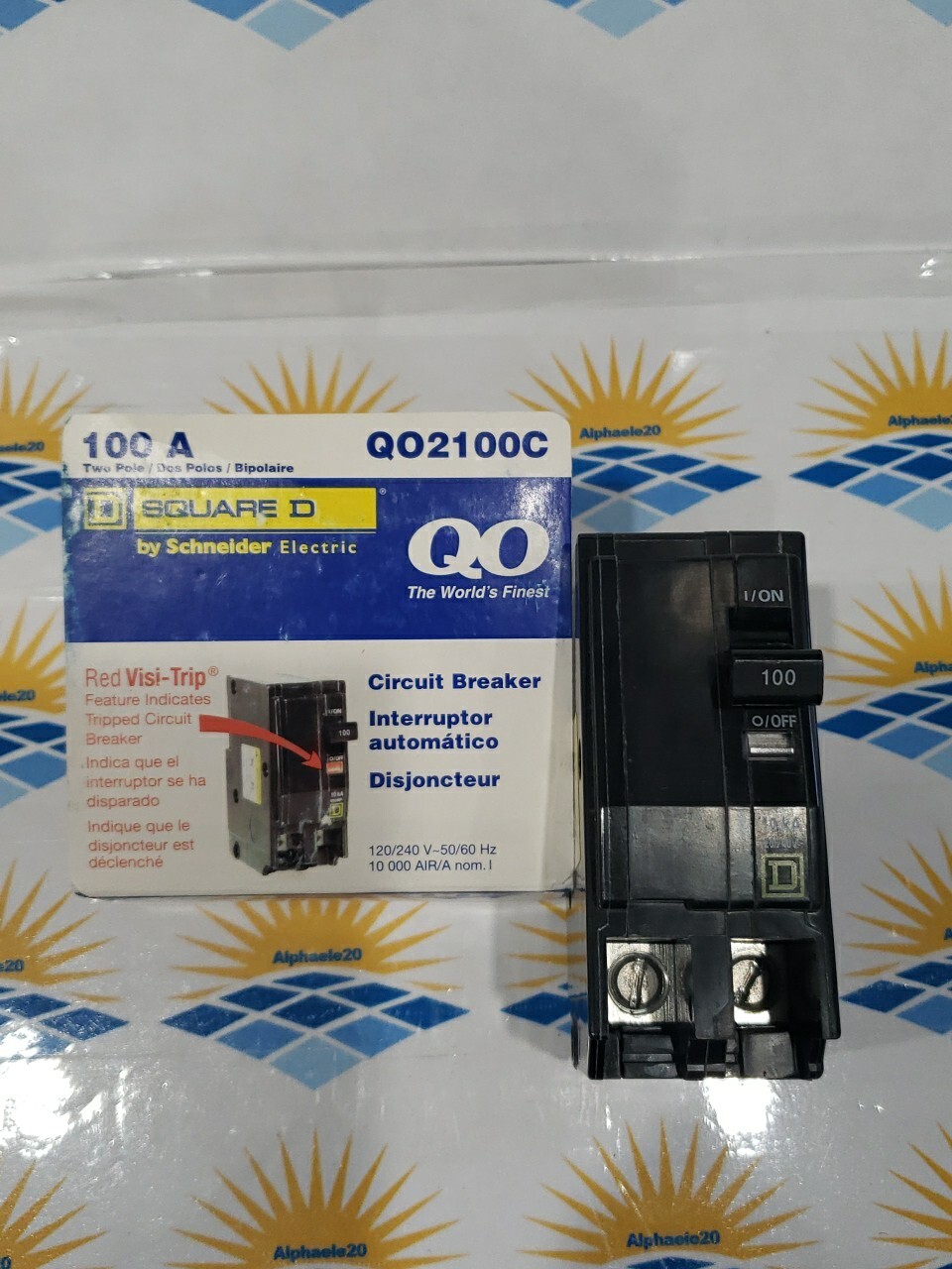 Square D QO2100C CIRCUIT BREAKER 2 POLE 100 AMP 240V PLUG IN QO210