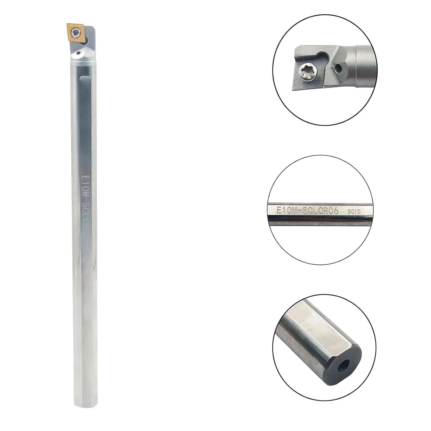 10mm * 5.9″ internal cooling Carbide Holder+1BOX CCMT060204-HM Carbide Insert