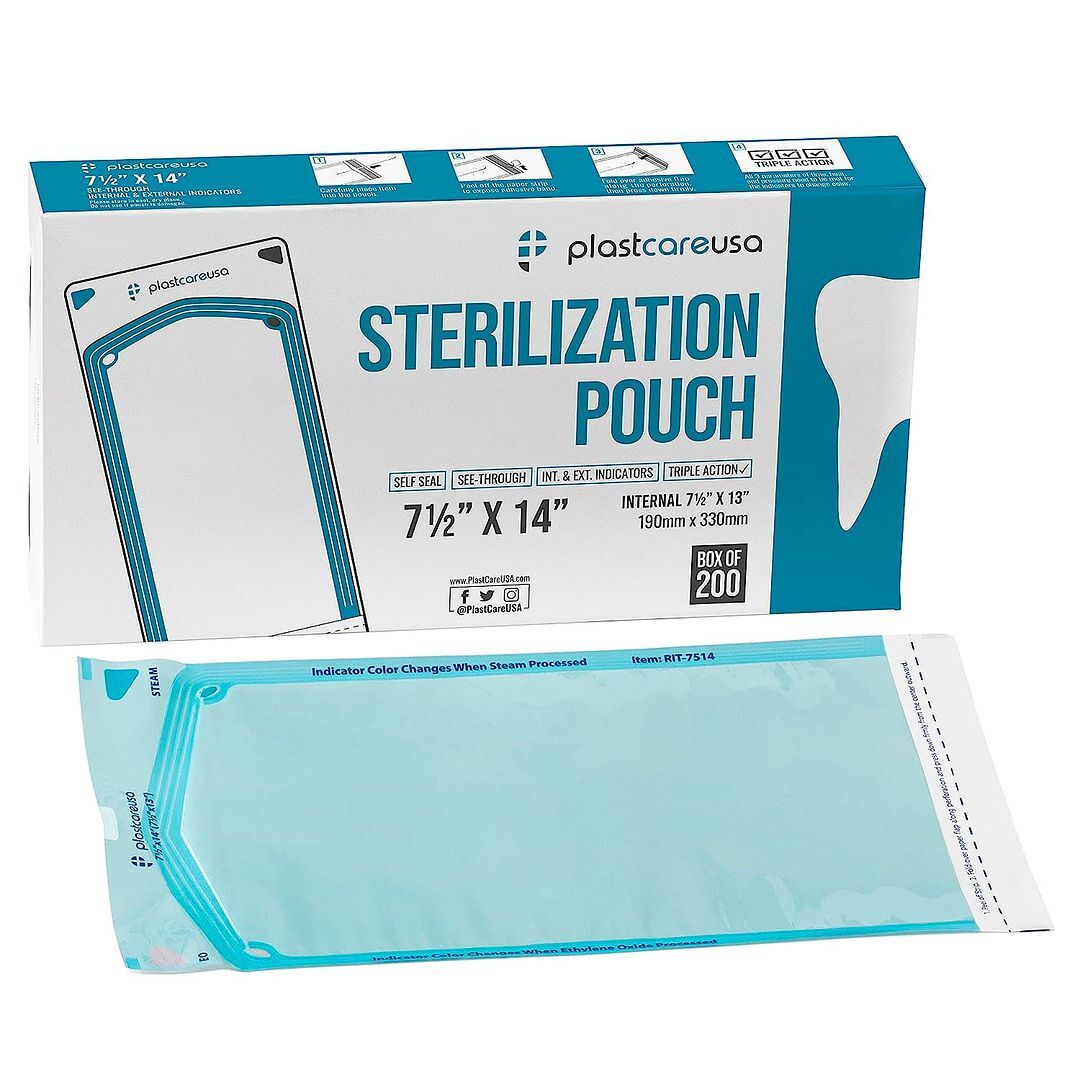 plastcareusa Self Seal Sterilization Pouch, 7.5″ x 13″, 200/Box