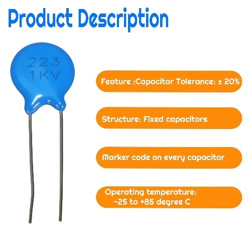 150pcs 15Values High Voltage Ceramic Disc Capacitor Assortment Kit Model: 1KV