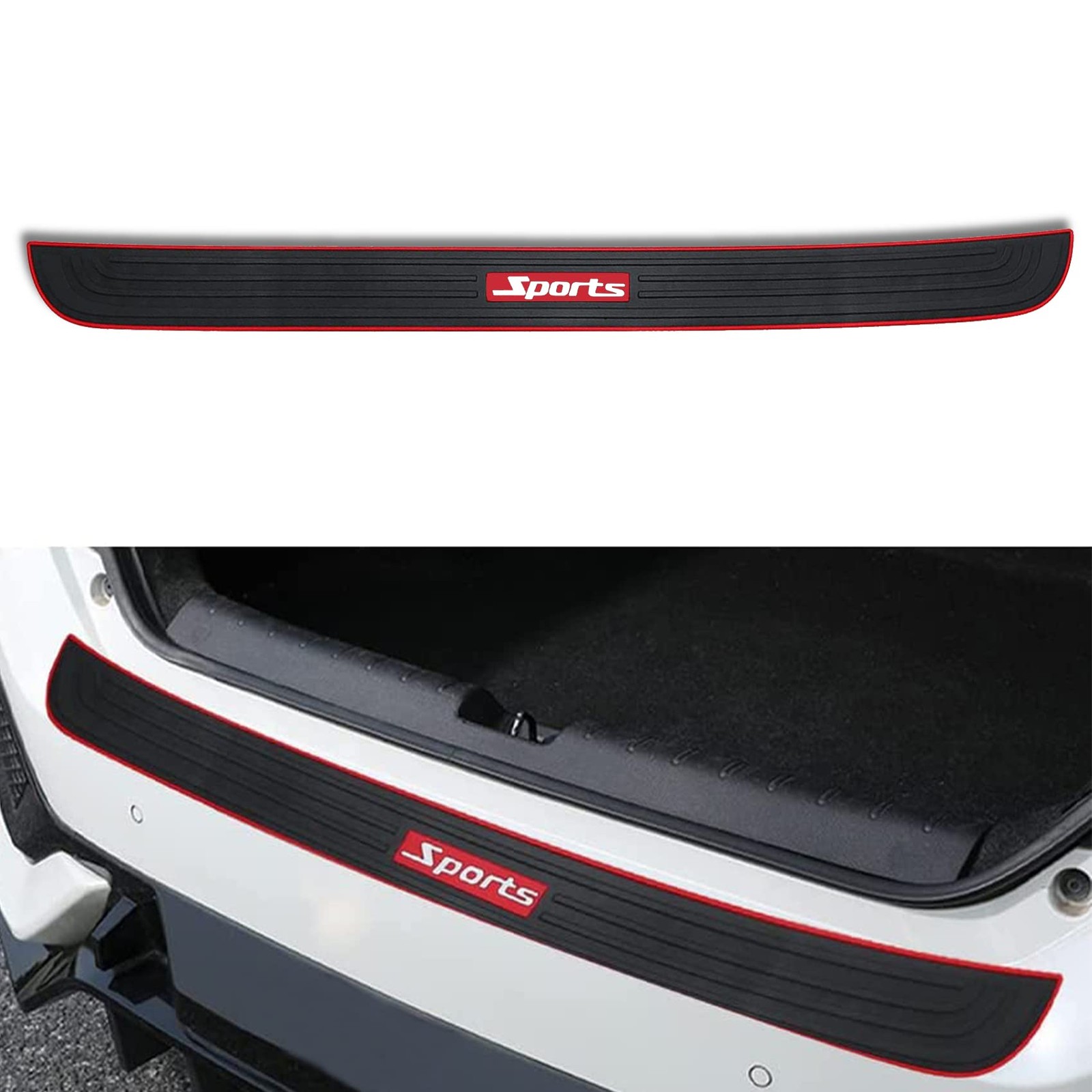 Car Rear Bumper Protector Guard, 35.4 * 2.76 Inch Universal Rubber Scratch-Re…