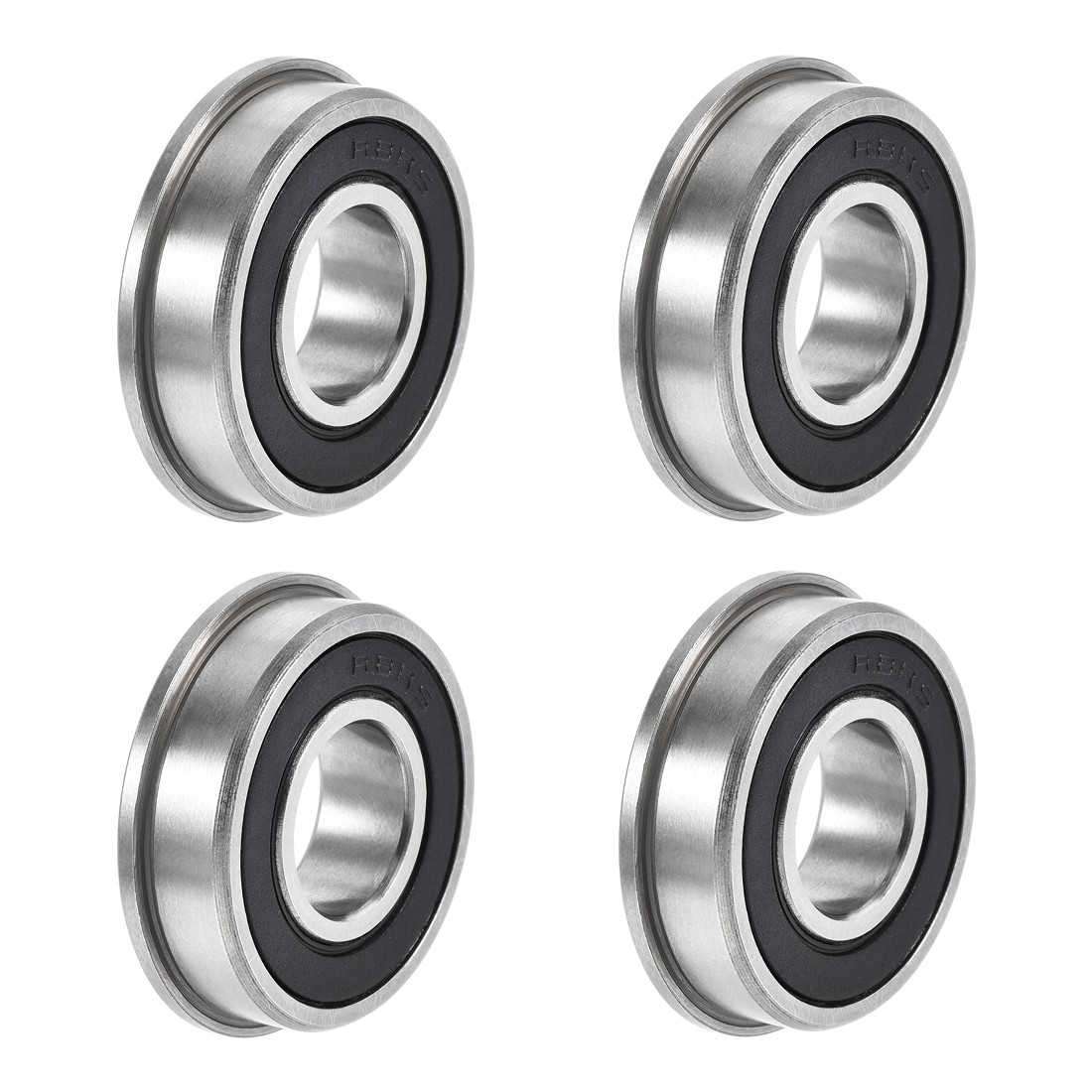 4pcs Double Sealed GCr15 FR8-2RS Flange Ball Bearing 1/2″x1-1/8″x5/16″