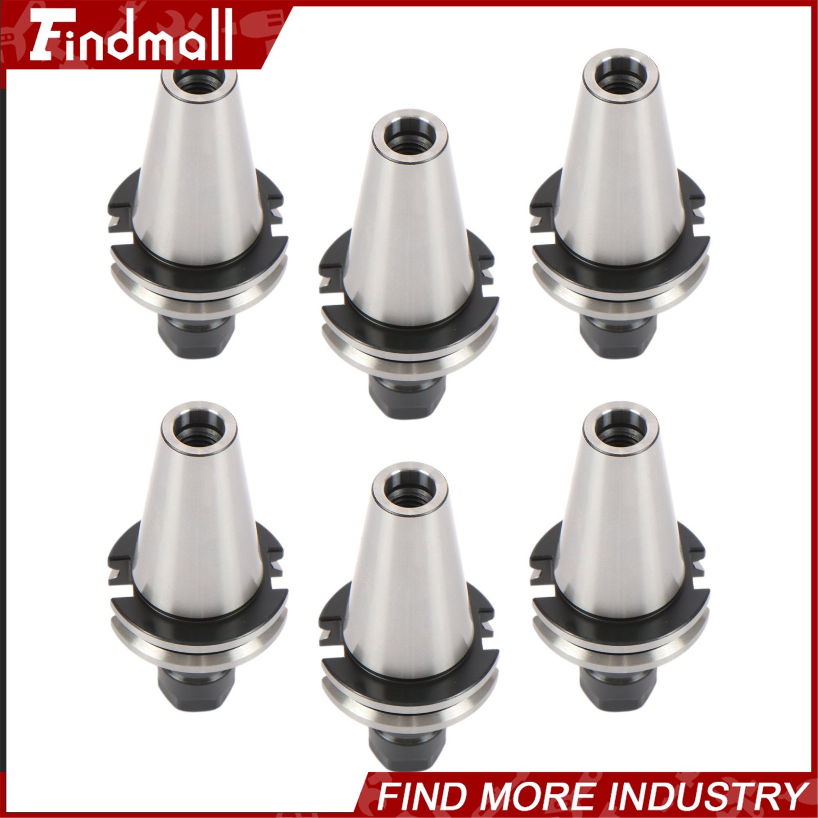 Findmall 6 Pcs CAT40 ER16 Collet Chuck Set 2.76″ G2.5 25000 RPM