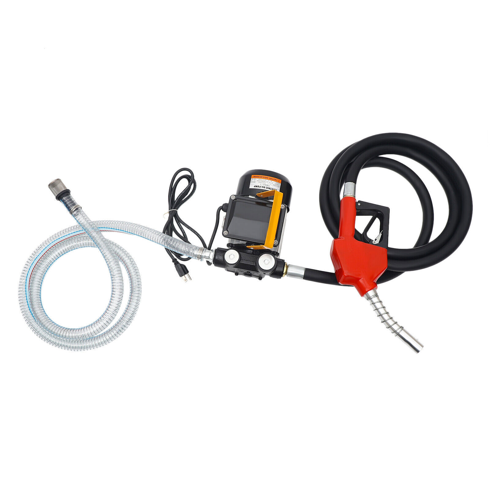110V Self-Priming Pume W/ Hose Nozzle Electric Diesel Oil Fuel Transfer Pump Kit