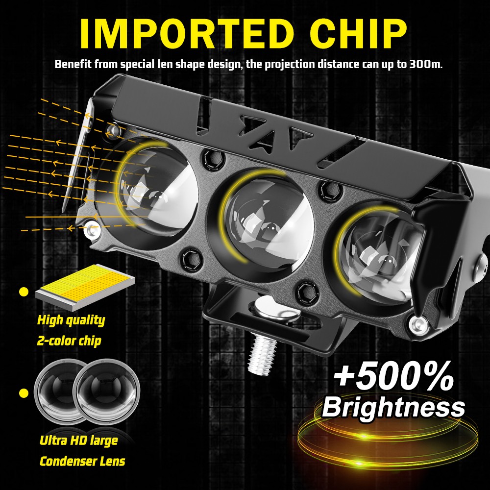 2x 4» LED Work Light Bar Spot Flood Pods Off Road Truck Fog Lights Yellow White