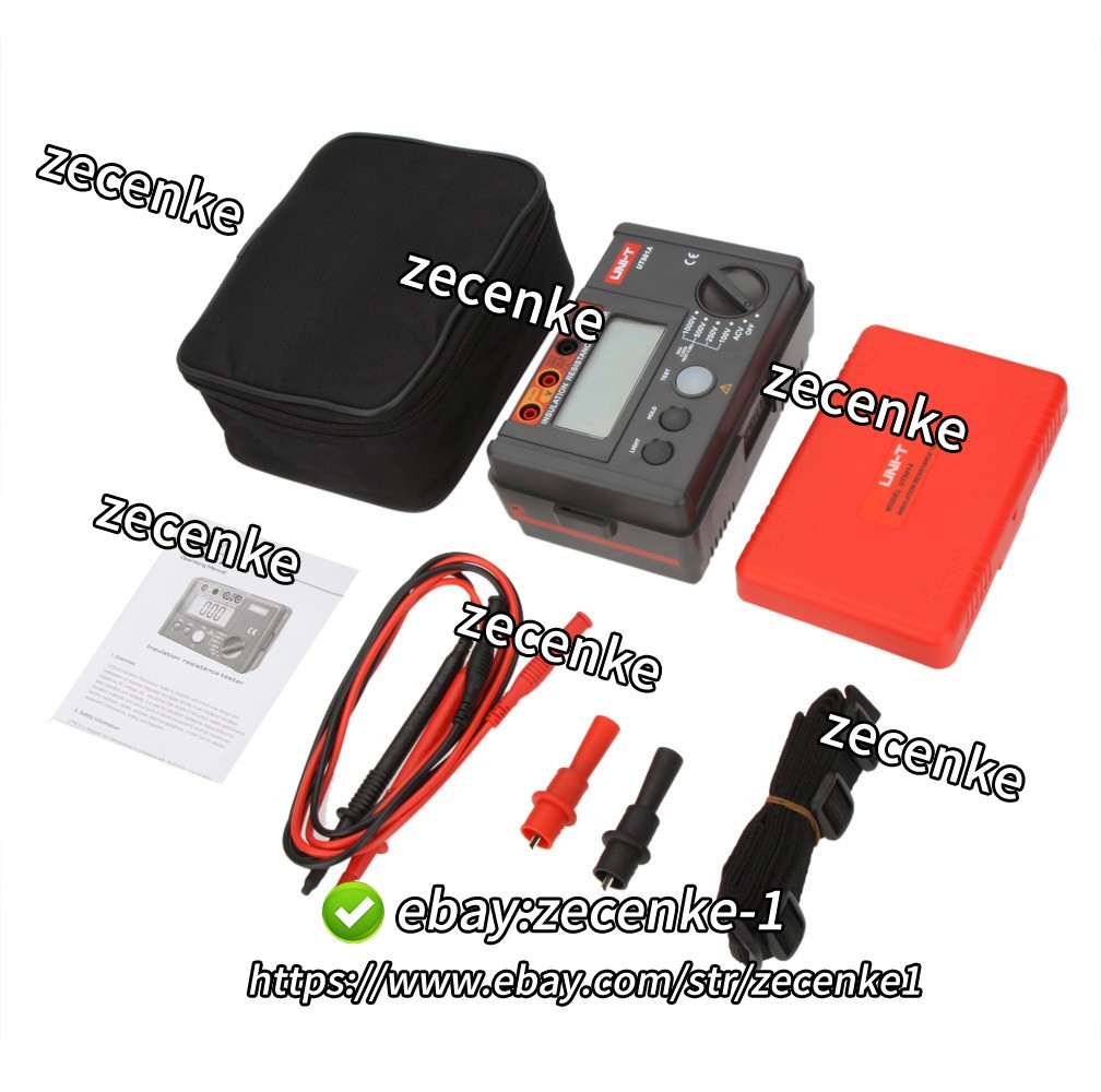 UNI-T Digital Megger Insulation Resistance Tester Voltmeter 100V-1KV 5GΩ UT501A