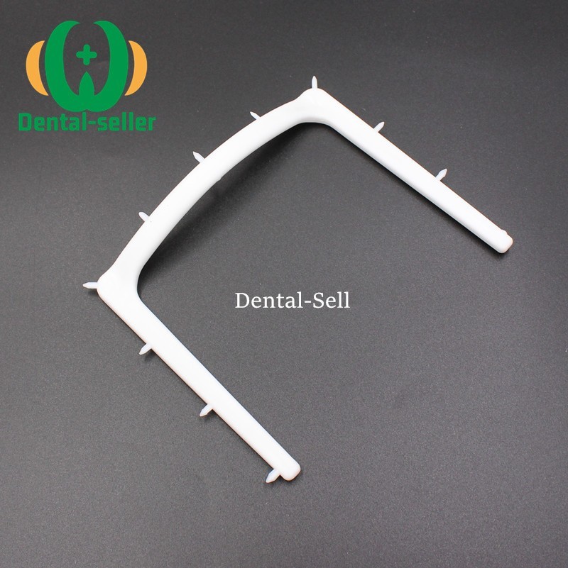 5Pc Dental Autoclavable Plastic Rubber Dam Frame Holder U Shape Instrument White