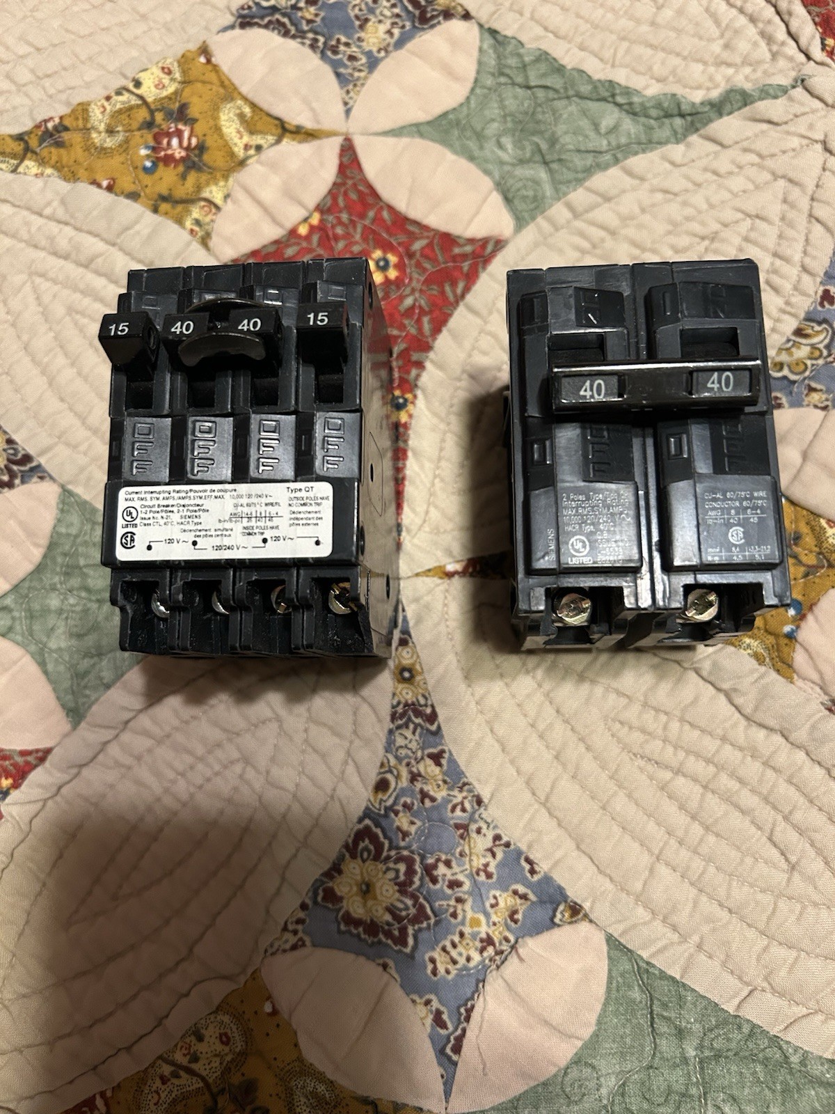 Siemens 40 Amp Circuit Breakers