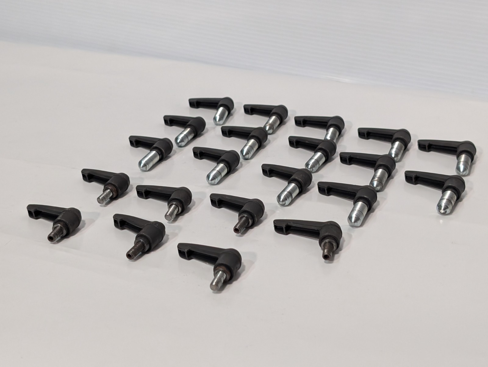 Lot of 21 Assorted Sizes Kipp Adjustable Handle Clamping Levers, as shown