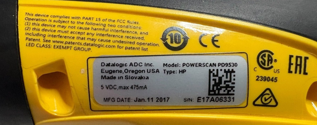 Datalogic PowerScan PD9530 Industrial 1D Barcode Scanner Handheld NEW IN BOX