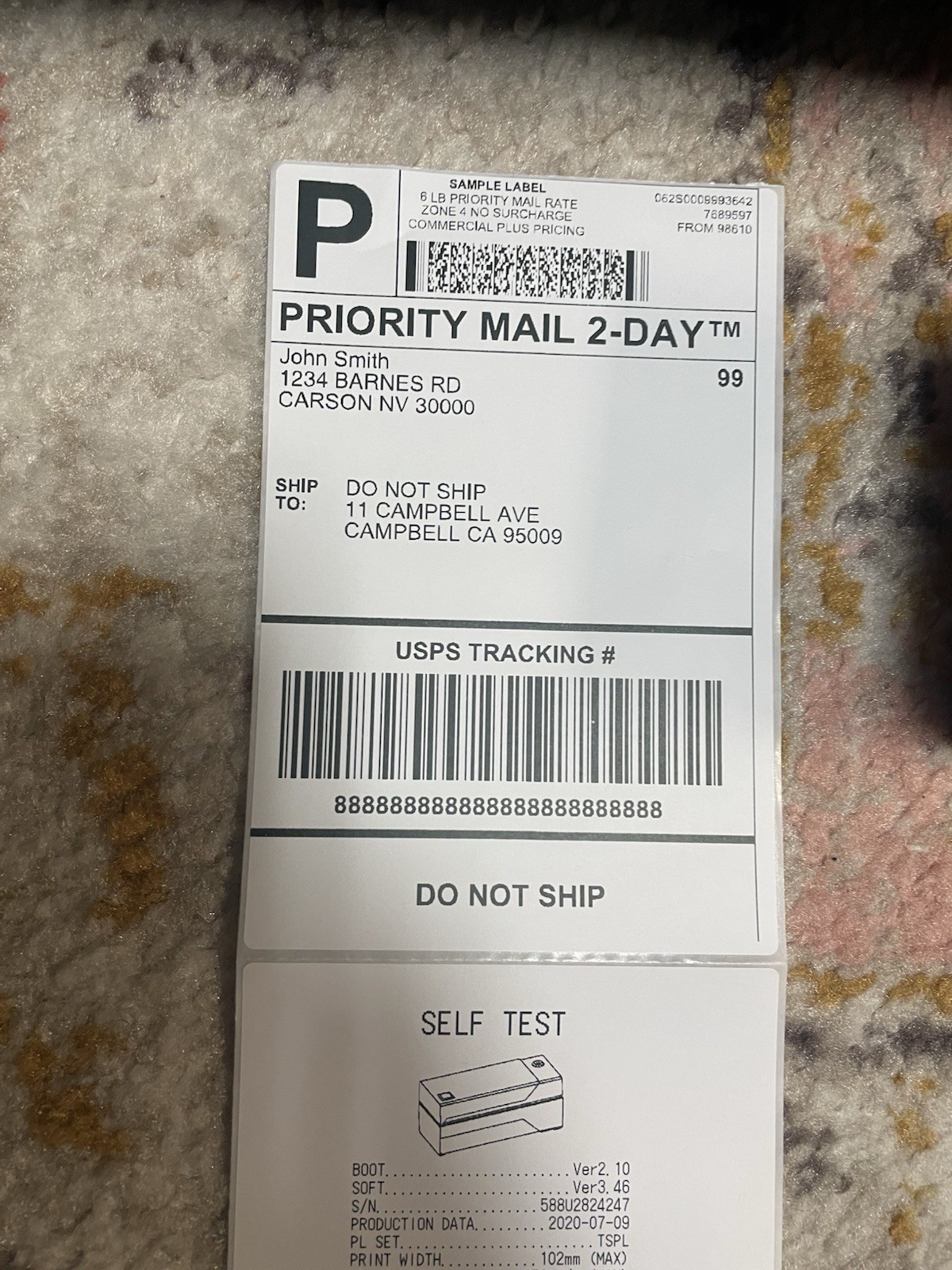 Rollo X1038 Label Printer Direct Thermal High Speed Printer Includes Cords
