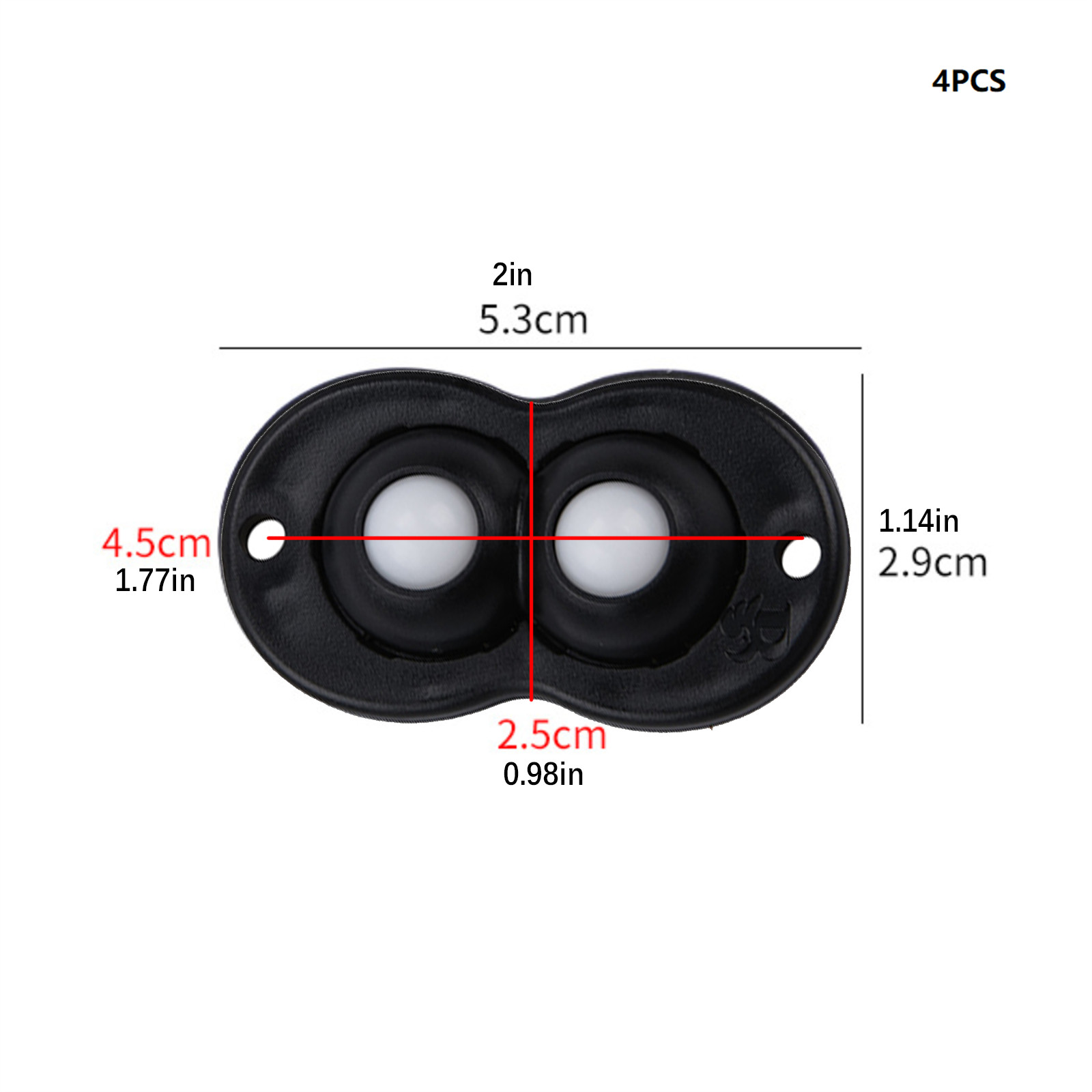 4PCS/Pack Self Adhesive Caster Mini Swivel Wheels Ball Pulley For Storage Box
