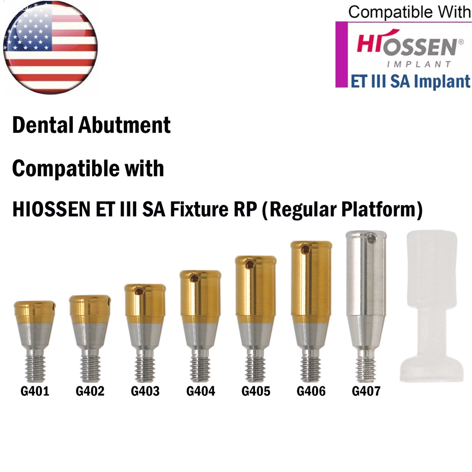 US Dental Locator Attachment Abutment for Hiossen ET III /Osstem/Snucone Regular