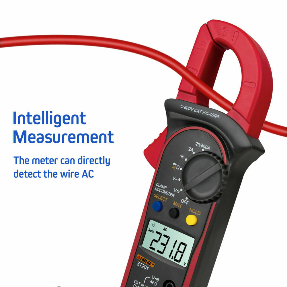 Handheld True RMS Digital Clamp Meter Multimeter AC DC Volt Amp Ohm Cap Tester