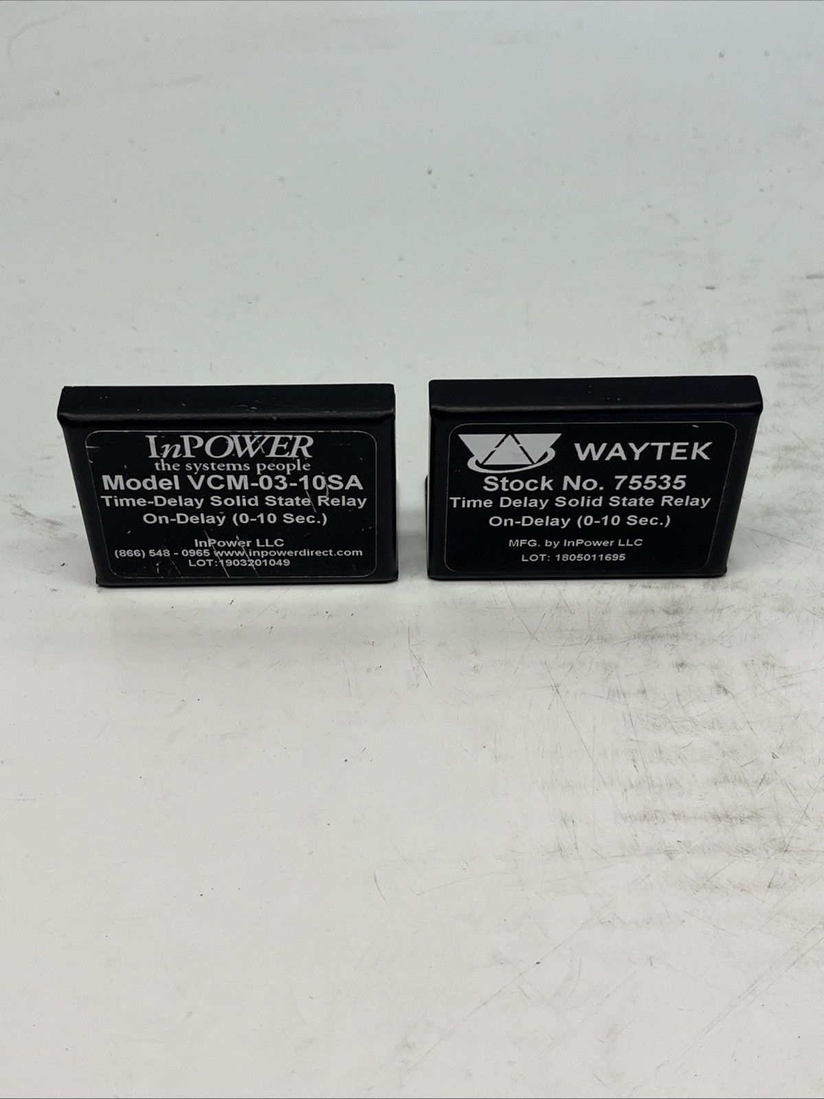 (2x) InPOWER VCM-03-10SA (Waytek 75535) Time Delay Solid State Relay | NEW?